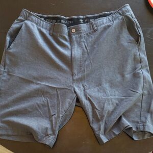 Pebble Beach Charcoal Men's Flat Front Shorts